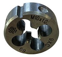 Плашка М10х1 мм 9ХС Волжский Инструмент 3704080, левая метрическая резьба